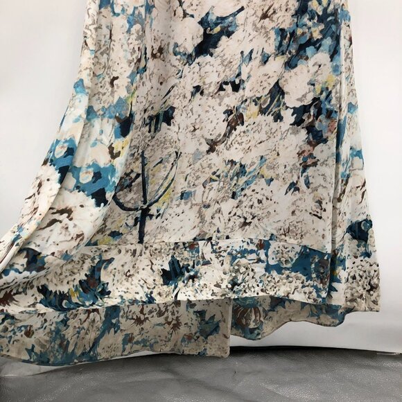 BCBGMaxAzria Tahiti Blue Combo Provence Sleeveless Open-Back Gown Maxi Dress 4 - Picture 8 of 16